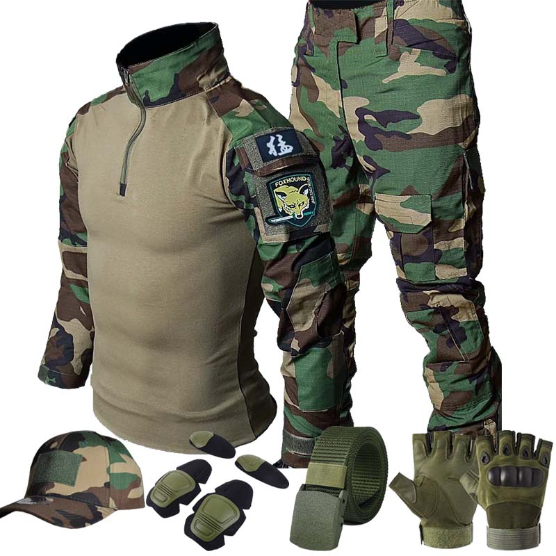 Hunting Outdoor Shirts - Тактический комплект униформы цвета джунглей: рубашка